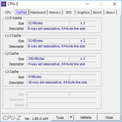 CPU-Z: Caches