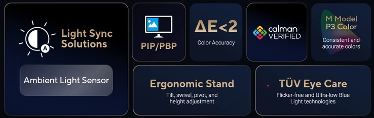 The new ProArt monitor has an ambient light sensor (Image source: Asus)