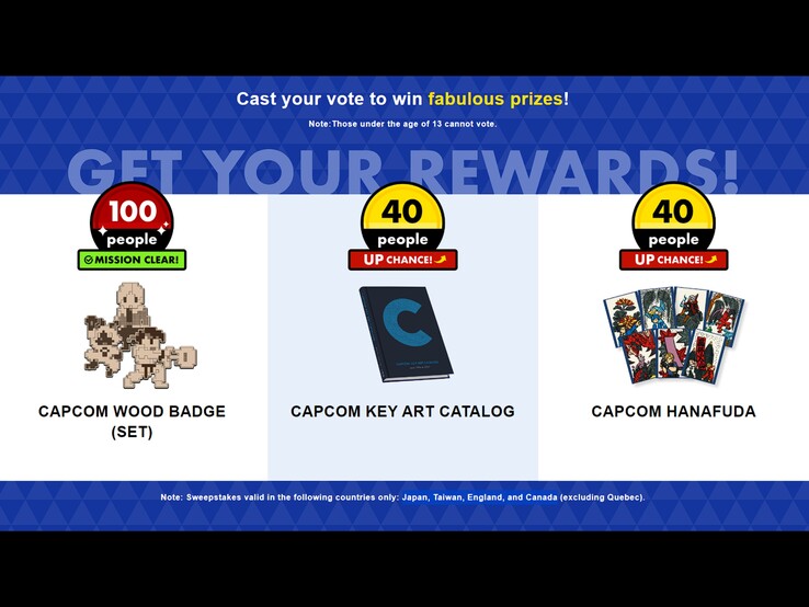 With 50,040 participants, Capcom wants to increase the number of key art catalogs to 100. With 100,040 participants, 100 Hanafuda card sets will also be raffled off. (Source: Capcom)