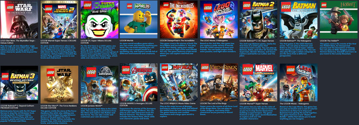 All the games included in the selection (Image source: Humble Bundle)