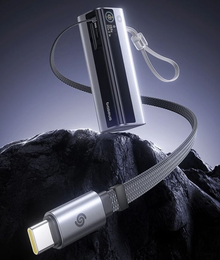 The Baseus EnerGeek GR11 Power Bank with Retractable Cable 25000mAh 200W