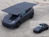 Dartsolar prototypes 2,000-watt, folding solar charging roof rack for EVs. (Image source: Dartsolar)