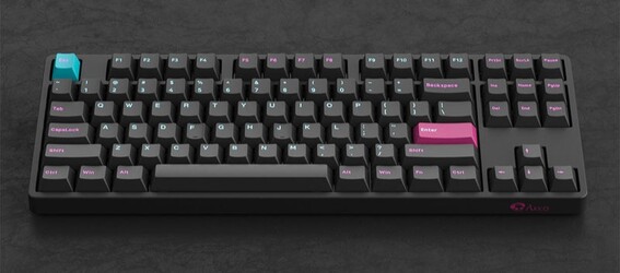 The Akko 5087S QMK features QMK firmware and customisation and bright accent keys for visual flair. (Image source: Akko)