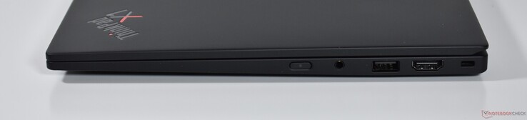 The ThinkPad X1 Carbon Gen 13 has a versatile port selection for a sleek 14-inch laptop (Image source: Benjamin Herzig)