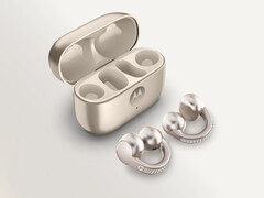 The Moto Buds Loop in Pantone French Oak have Swarovski crystals. (Image source: Motorola)