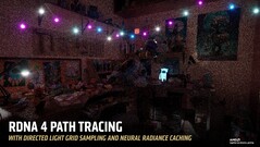 Step 2: Grid sampling and neural radiance caching to approximate the scene light. (Image Source: AMD)