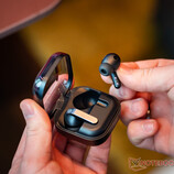 The Buds 4 Pro are available to pre-order. Pictured: the black colorway of the earbuds.