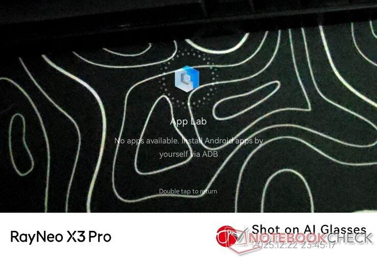 Third-party app space on the glasses