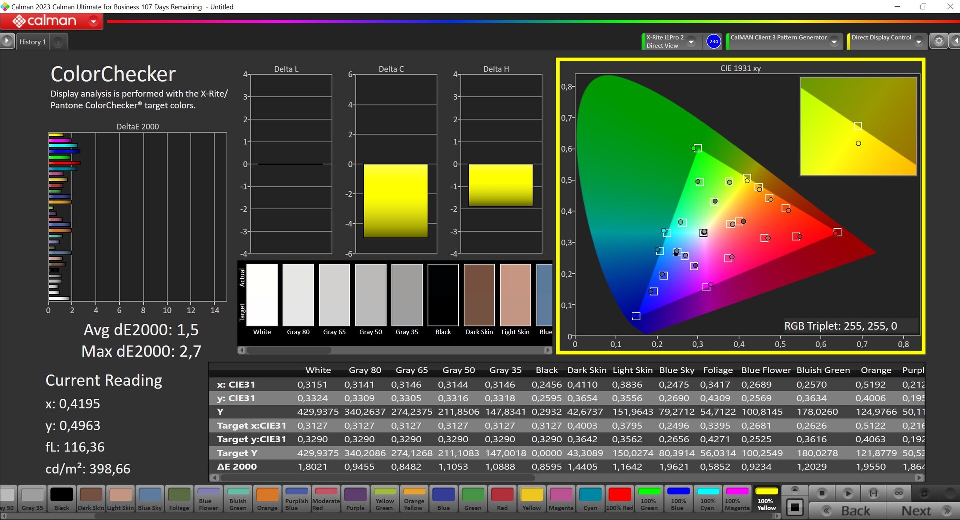 Core Photo Colorchecker MSI Claw review - The gaming handheld with an Intel Core Ultra ...