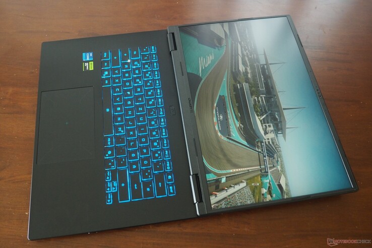 The Gigabyte A16 gaming laptop has a 180° hinge.