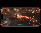 Gameplay on iPhone 17 Pro Max powered by the A19 Pro chip, showing high-intensity combat with detailed graphics and on-screen controls. (Image source: Apple)