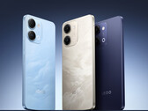 The iQoo Z11i comes in desert gold, ink shadow, and light blue color options 