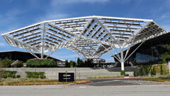 The Nvidia Corp. headquarters building located in Santa Clara, California