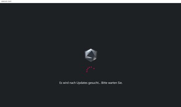 On startup, the app searches for updates without prompting on part of the user