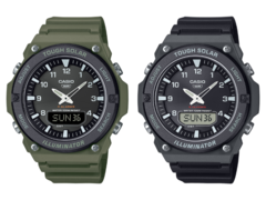 Casio has released the AQ-S820W-1AV (right) and AQ-S820W-3BV (left) watches in Europe. (Image source: Casio)