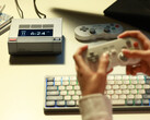 The AYANEO AM02 can be purchased with 8BitDo controller and Nuphy keyboard accessories, pictured. (Image source: AYANEO)