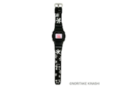 The new Casio G-Shock watch (pictured) features a playful black-and-white design inspired by Noritake’s iconic "Reach Out" artwork. (Image source: @kinashiten on X/Twitter)