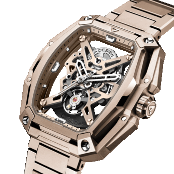 The Hunter Vintage watch case measures 43 × 48 mm and is 12.1 mm thick