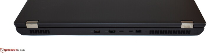 back: USB 3.0 type A, HDMI, 2x Thunderbolt 3, charging port