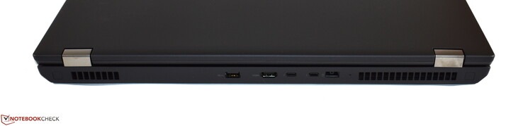 mặt sau: USB 3.0 loại A, HDMI, 2x Thunderbolt 3, cổng sạc