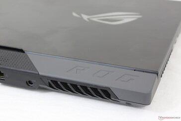 ROG logo plate is slightly rubberized. The plate is customizable and can be removed