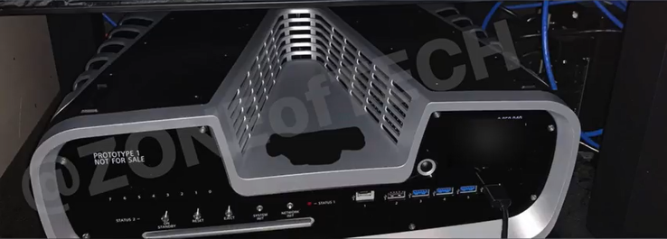 Alleged PlayStation 5 devkit. (Image source: YouTube/ZONEofTECH)