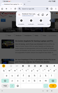 Keyboard horizontal