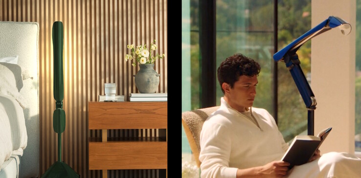 The Lume lamp can provide ambient and focused lighting.