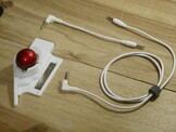 ZSA Navigator track ball and included TRRS cables