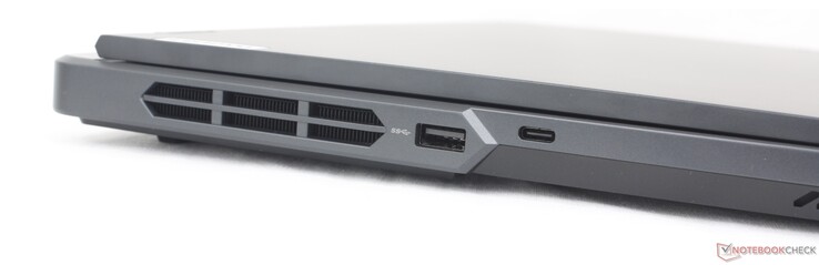 Left: USB-A 5 Gbps, USB-C 10 Gbps w/ DisplayPort 1.4