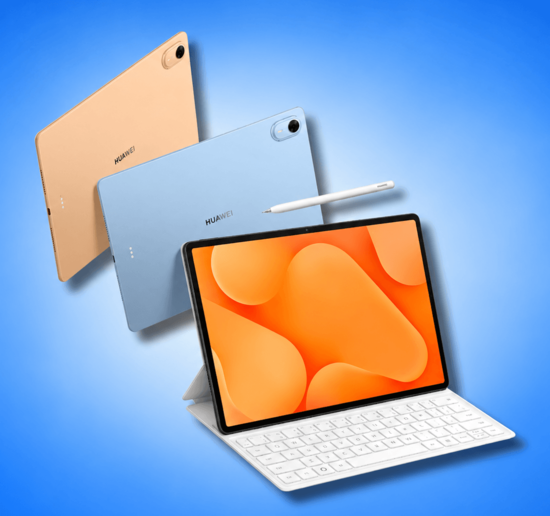 Huawei MatePad Air Z shown with its keyboard and stylus