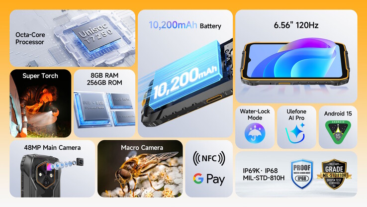 NFC is available, but not 5G. (Image source: Ulefone)