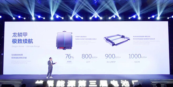 The new Dragon Armor battery pack sports impressive volumetric density (image: Svolt)