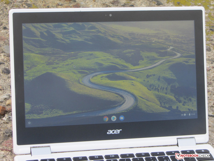 The Chromebook outdoors (shot on a cloudy day)