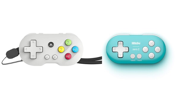 The CRKD Atom is slightly smaller than the 8BitDo Zero 2. (Image source: CRKD and 8BitDo).