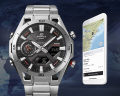 Casio’s Edfice Sospensione ECB-2300YD-1A watch (pictured) has launched in Japan. (Image source: Casio)