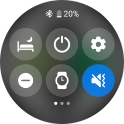 The QuickPanel offers a way to quickly reach settings and various watch modes