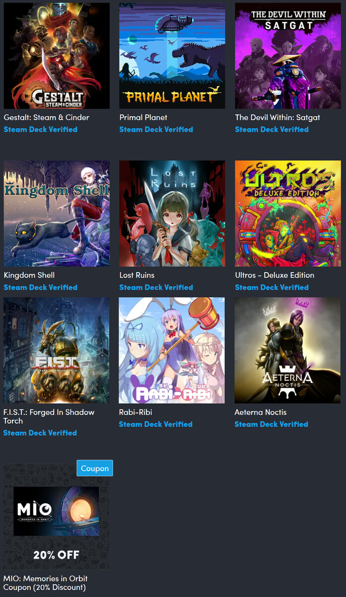 All the items of the bundle