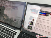 MacBook Pro 13 (left) vs. X1 Carbon HDR (right)