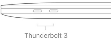 MacBook Pro 13 no Touch Bar left side