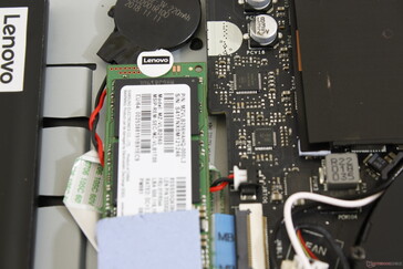 Lenovo "anti-tamper" tape over the M.2 SSD. Removing the pre-installed drive may affect your manufacturer warranty