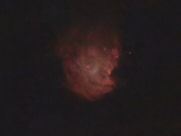 NGC 2174 emission nebula after removing the stars in the Dwarflab app.