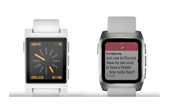 The Pebble Time 2* showing the old design (left) and the new design. (Image source: Eric Migicovsky/Core Devices)