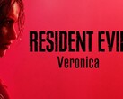 Official promotional key art and title branding for Capcom's Resident Evil Veronica remake.
