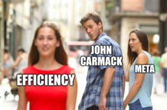 John Carmack has left Meta due to problems with inefficiency. (Image: stock image w/ edits)