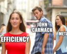 John Carmack has left Meta due to problems with inefficiency. (Image: stock image w/ edits)