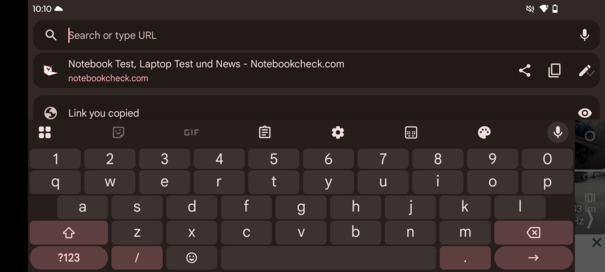 Keyboard landscape