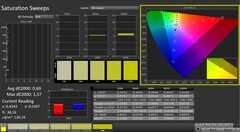 CalMAN: Color saturation (calibrated)