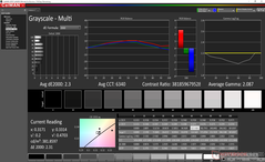 Grayscale before calibration (AdobeRGB mode)