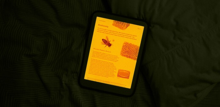 The blue-light free backlight is supposed to prevent sleep disturbances (Image source: Daylight)
